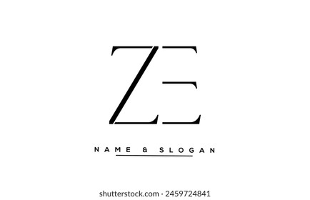 ZE, EZ Abstract Letters Logo Monogram