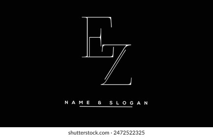 ZE, EZ Abstract Letters Logo Monogram