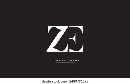 ZE, EZ Abstract Letters Logo Monogram