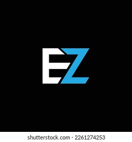 ZE or EZ abstract outstanding professional business awesome artistic branding company different colors illustration logo