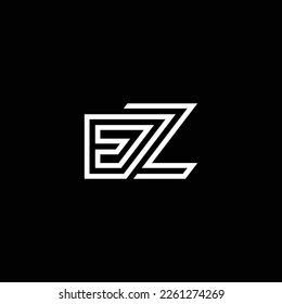 ZE or EZ abstract outstanding professional business awesome artistic branding company different colors illustration logo