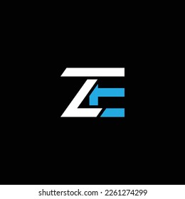 ZE or EZ abstract outstanding professional business awesome artistic branding company different colors illustration logo