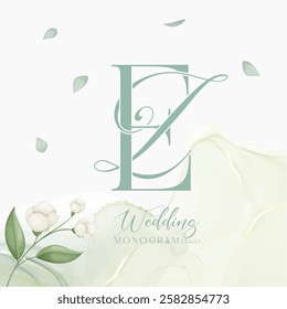 ZE EZ Wedding Initial Monogram Logo