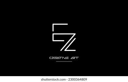 ZE, EZ, Z, E abstract letters logo monogram