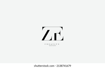 Diseño de logotipo vectorial ZE Z E