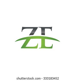 ZE initial company green swoosh logo