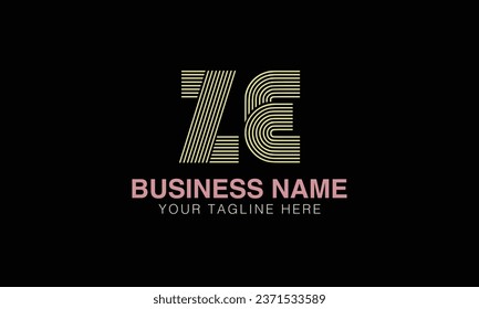 ZE initial logo | initial based abstract modern minimal creative logo, vector template image. luxury logotype , real estate homie . typography . initials 