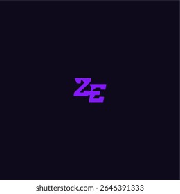 Letra ZE legal e desportivo design techno logotipo esporte com estilo monograma arrojado