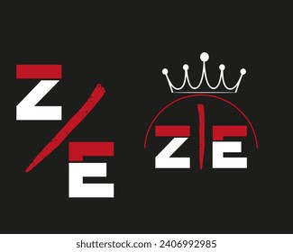 ZE Letter Initial Logo Design Template Vector Illustration 2024