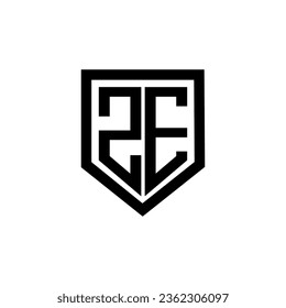 ZE Letter Logo Design, Inspiration for a Unique Identity. Modern Elegance and Creative Design. Watermark Your Success with the Striking this Logo.