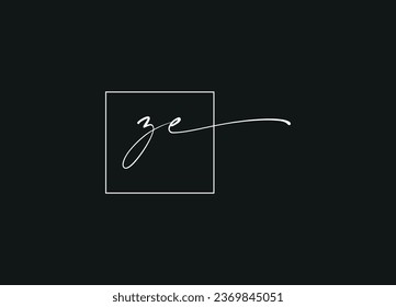 ZE  letter logo design and monogram logo