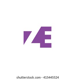 ZE Logo. Vector Graphic Branding Letter Element. White Background