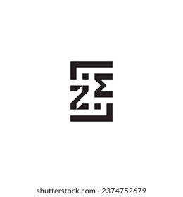 ZE square concept retro logo in high quality professional design that will print well across any print media