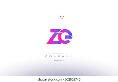 ze z e  pink purple modern creative gradient alphabet company logo design vector icon template