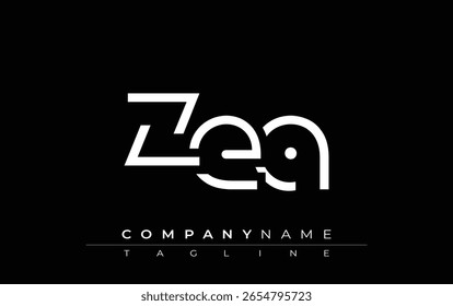 ZEA abstract letter design. Modern Business Logo Design With Abstract Typography and Contemporary Style
