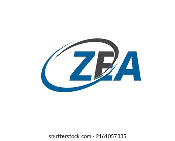 Letra ZEA diseño creativo elegante del logo de swoosh