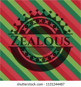 Zealous christmas emblem.