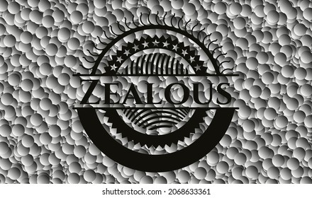 emblema oscuro neozelandés con fondo de burbujas grises. Retro. Ilustración vectorial. Detallado. 