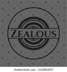 Zealous dark icon or emblem