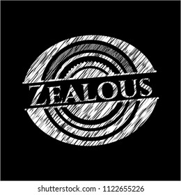 Zealous on chalkboard
