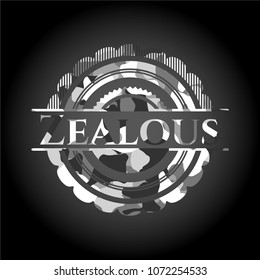 Zealous on grey camo pattern
