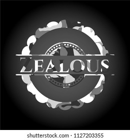 Zealous on grey camo pattern