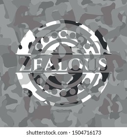 Zealous on grey camo pattern
