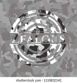Zealous on grey camouflage pattern