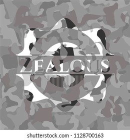 Zealous on grey camouflage pattern