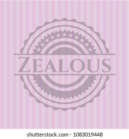  Zealous retro pink emblem