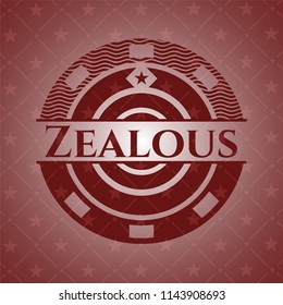 Zealous retro red emblem