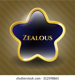 Zealous glänzendes Emblem