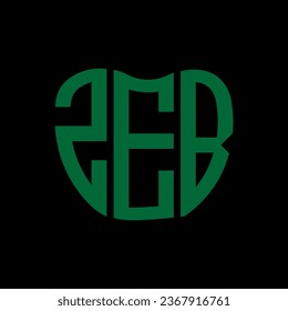ZEB letter logo creative design. ZEB unique design.
