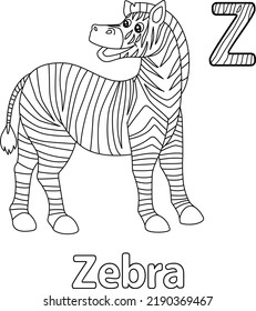 Zebra Alphabet Abc Coloring Page Z Stock Vector (Royalty Free ...