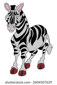 Zebra animal isolated on white background