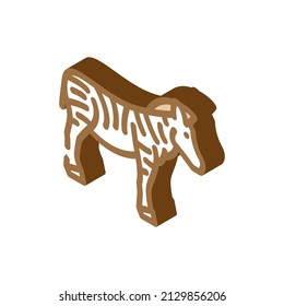 zebra animal isometric icon vector. zebra animal sign. isolated symbol illustration