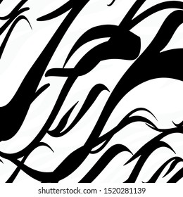 Zebra animal pattern desinger black and white