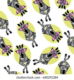 Zebra animal, pattern, vector, illustration