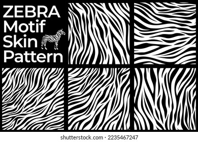 Zebra animal skin print pattern. Seamless background with zebra skin pattern. Zebra Animal Motif. Zebra skin pattern. Curved stripes seamless pattern.