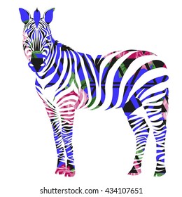 Zebra animal - vector illustration