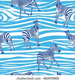 Zebra animal - vector illustration