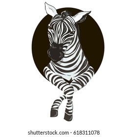 Zebra animal, vector, illustration
