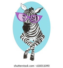 Zebra animal, vector, illustration