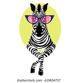 Zebra anima,l vector, illustration