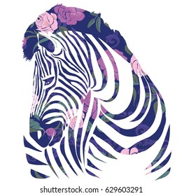 Zebra animal, vector, illustration