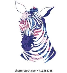 Zebra, animal, vector, illustration
