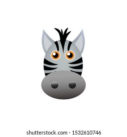 Zebra animals cartoon vector on a white background