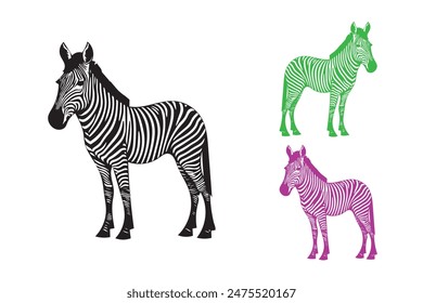 Zebra art Icon Vector EPS