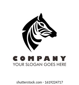 Zebra art illustration logo vector