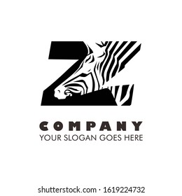 Zebra art illustration logo vector